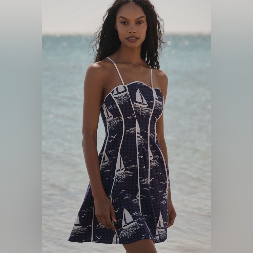 Scallop Piped Mini Dress
Celandine